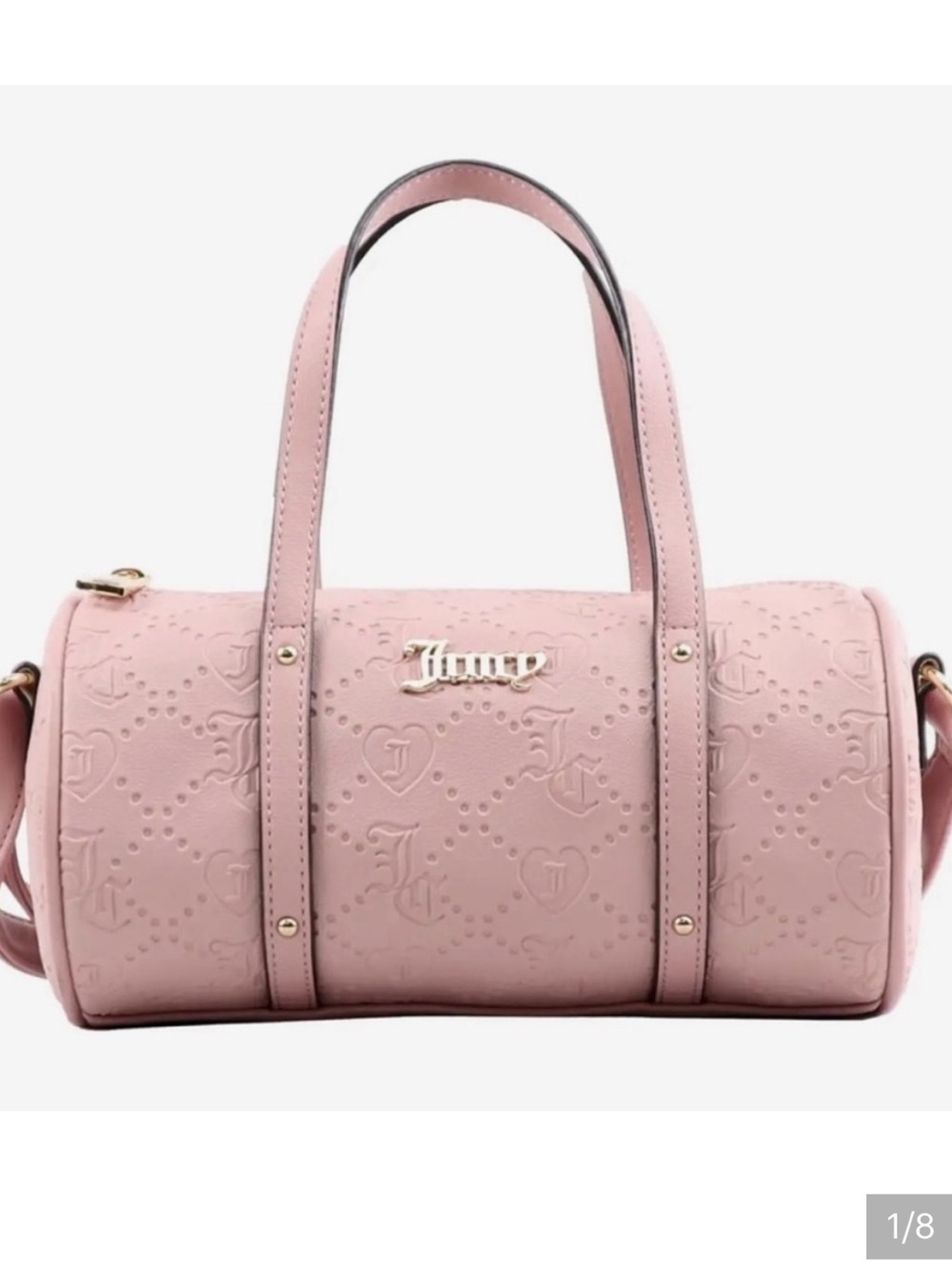 Juicy Couture Y2K Blush Pink Barrel Shoulder Bag. Gold embellishments. NWT
